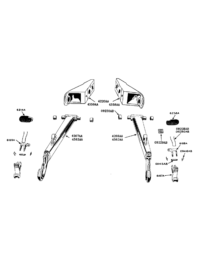 Схема запчастей Case IH S-SERIES - (131) - EAGLE HITCH DRAFT ARMS, S, SC, SC-4 (09) - CHASSIS
