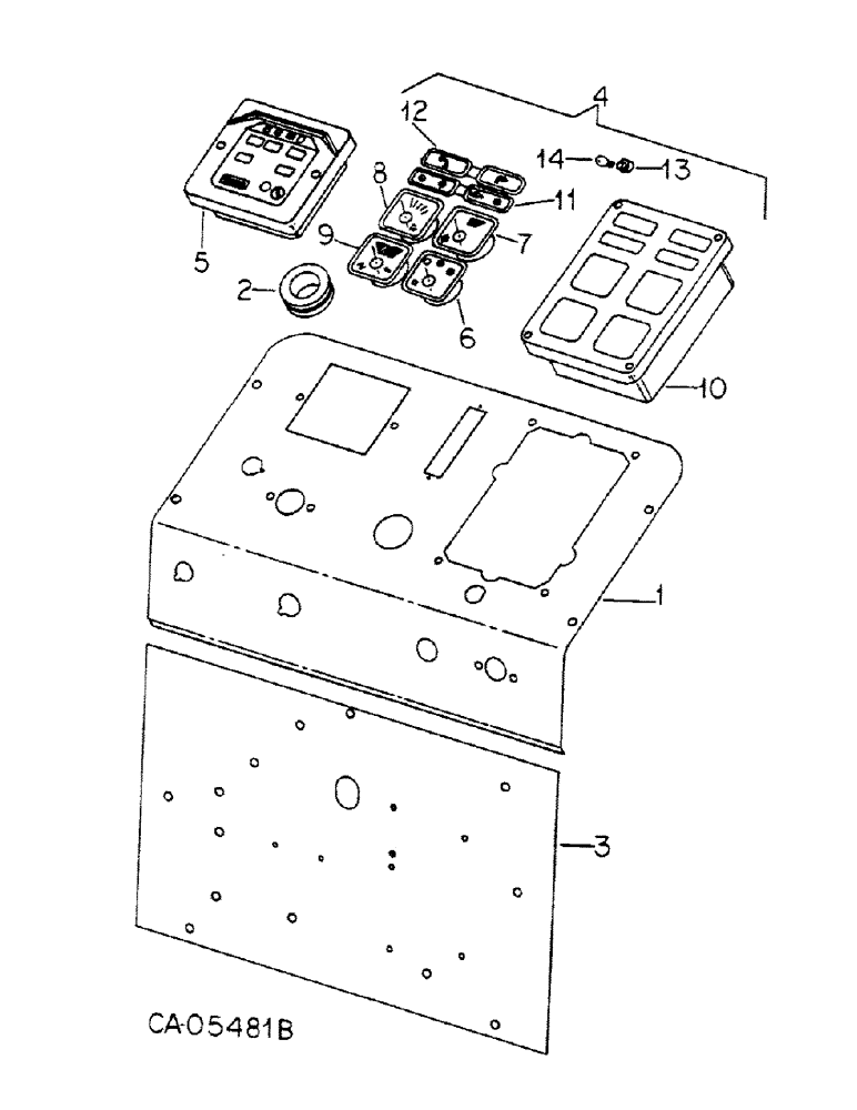 Схема запчастей Case IH 4386 - (11-02) - INSTRUMENTS, PANEL AND GAUGE, 4386 TRACTOR Instruments