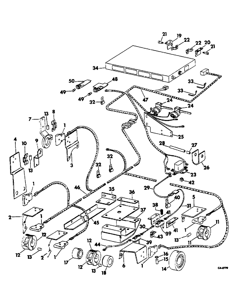 Схема запчастей Case IH 815 - (N-20) - PARTS, ACCESSORIES AND ATTACHMENTS, MONITOR CONTROL ATTACHMENT Accessories & Attachments