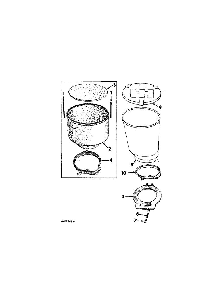 Схема запчастей Case IH 251 - (X-13[A]) - COMBINATION HOPPER, OFFSET SIDE 