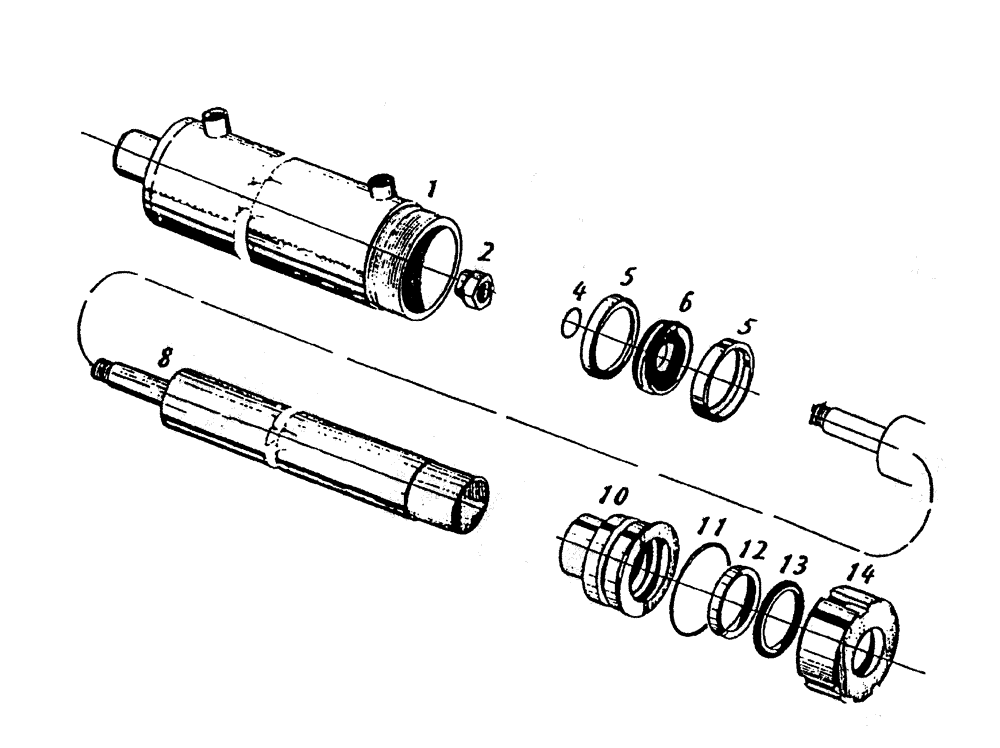 Схема запчастей Case IH 7700 - (B01-40) - HYDRAULIC CYLINDER (TRACK ADJUSTER 7700) Hydraulic Components & Circuits