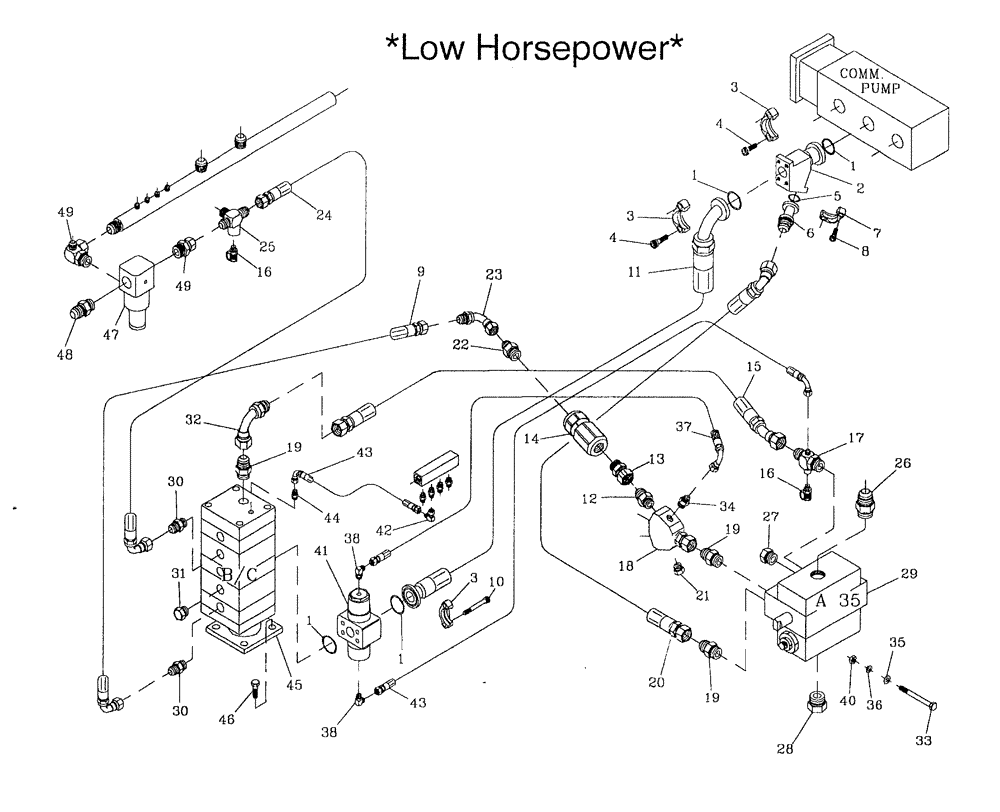Схема запчастей Case IH 7700 - (B07[02]) - HYDRAULIC CIRCUIT {BASECUTTER} {COMMERCIAL} Hydraulic Components & Circuits