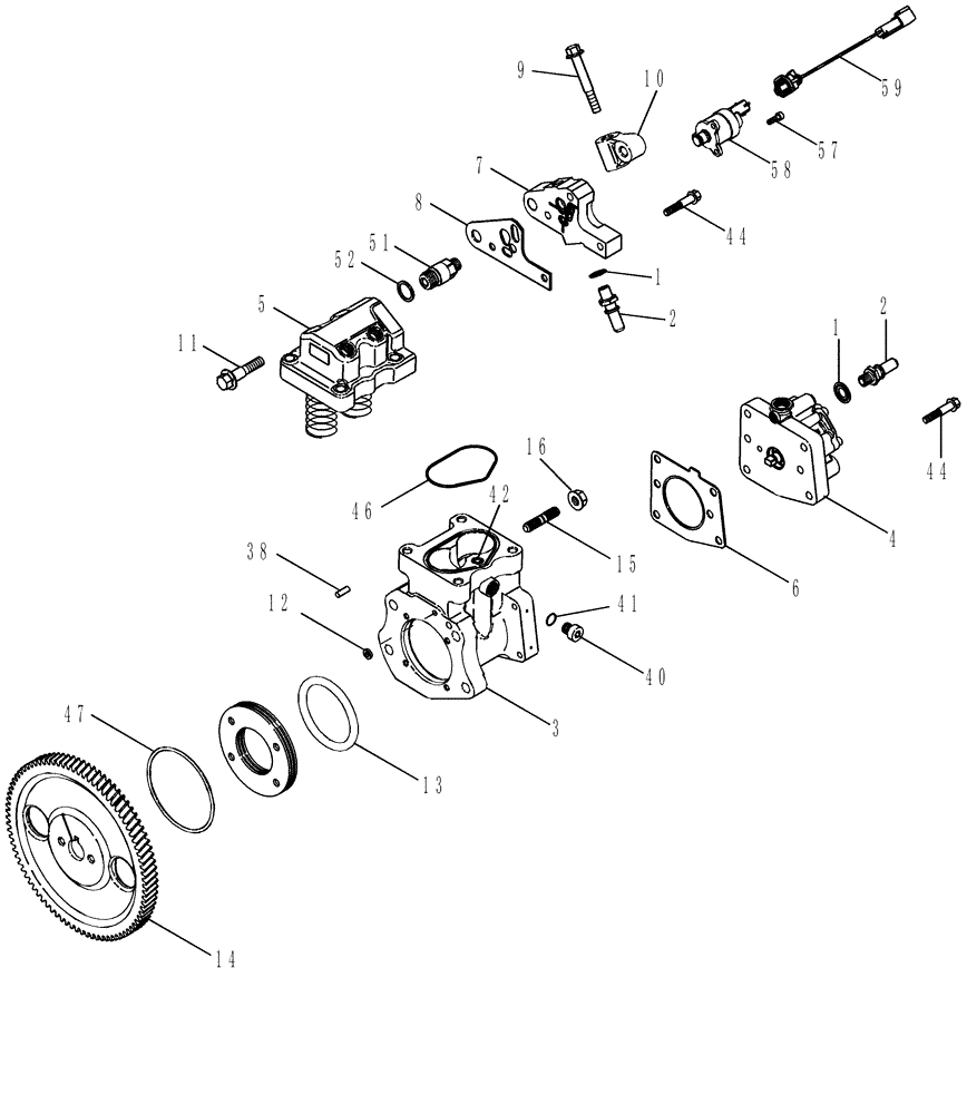 Схема запчастей Case IH MX305 - (03-05) - FUEL INJECTION - PUMP AND DRIVE (03) - FUEL SYSTEM