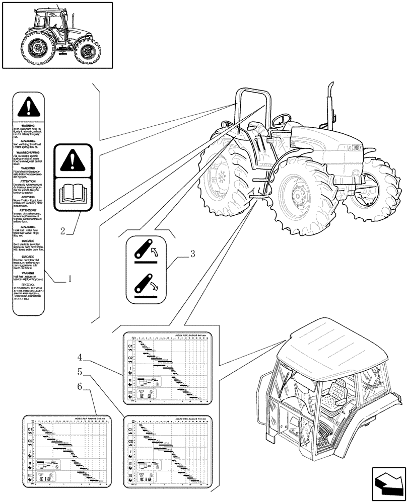 Схема запчастей Case IH JX60 - (1.98.0[03]) - DECALS (13) - DECALS