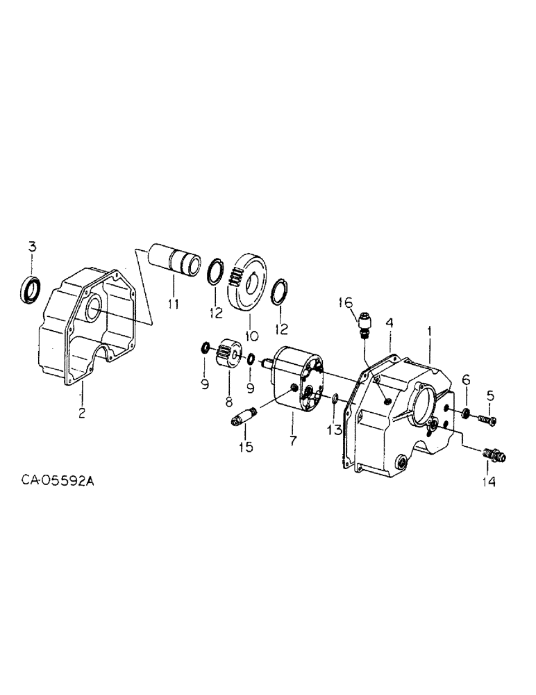 Схема запчастей Case IH 800 - (07-33) - SEED HANDLING, HYDRAULIC PUMP, 540 RPM PTO, UNITS A THRU D, H, S, U, V AND Z (09) - CHASSIS/ATTACHMENTS