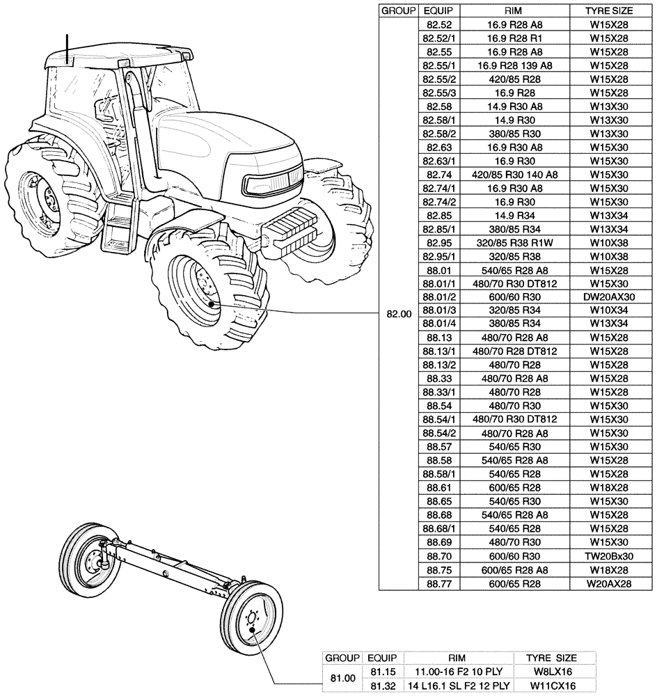 Схема запчастей Case IH PUMA 165 - (SEC. 11[01]) - TRACTION (00) - GENERAL