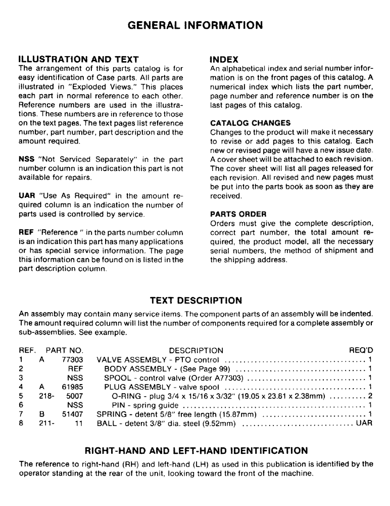 Схема запчастей Case IH 500-SERIES - (01A) - GENERAL INFORMATION 