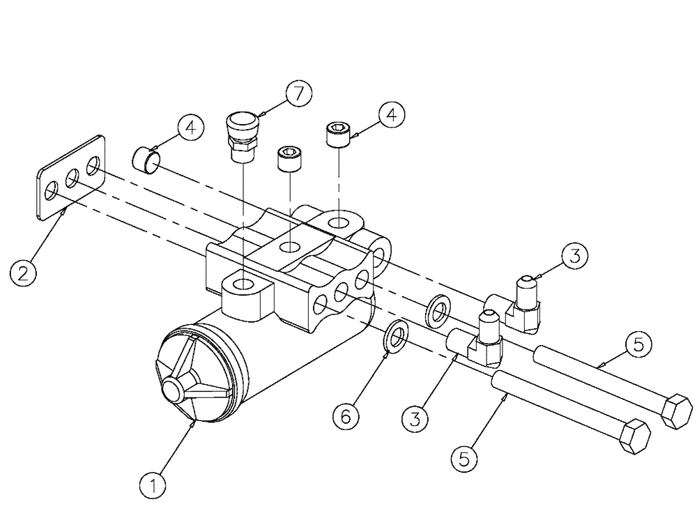 Схема запчастей Case IH FLX3300B - (07-003) - AIR GOVERNOR ASSEMBLY Pneumatics