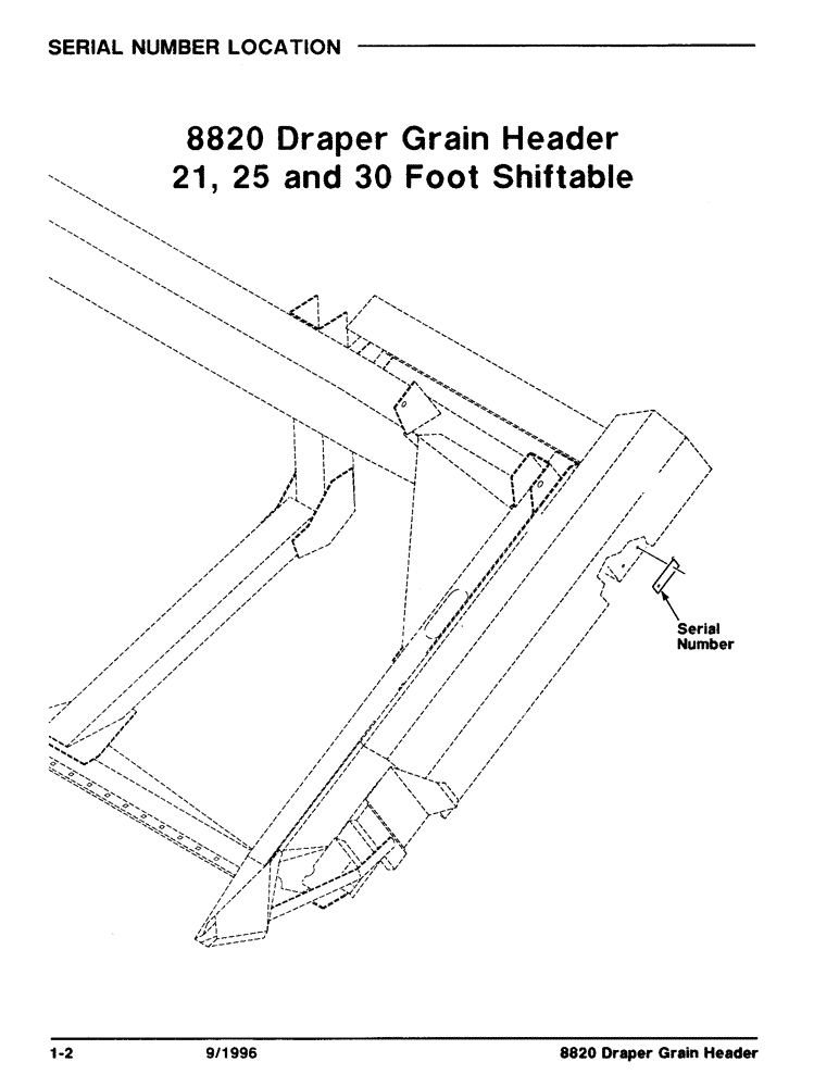 Схема запчастей Case IH 8820 - (1-2) - SERIAL NUMBER LOCATION (00) - PICTORIAL INDEX