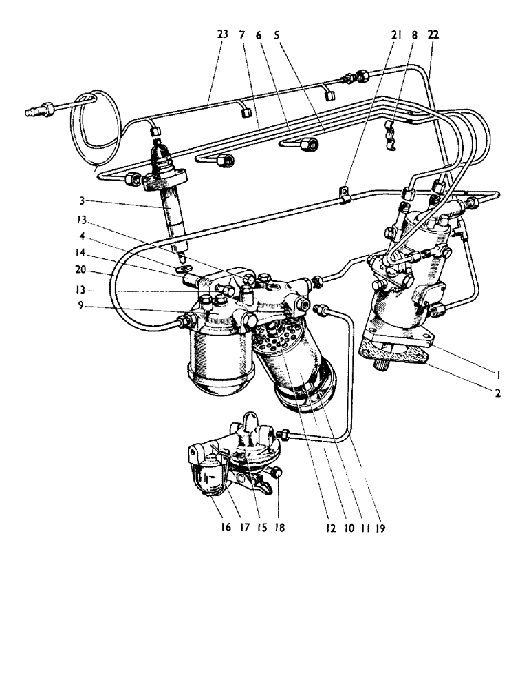 Схема запчастей Case IH 880A - (012) - INJECTION PUMP AND FUEL SYSTEM (01) - ENGINE