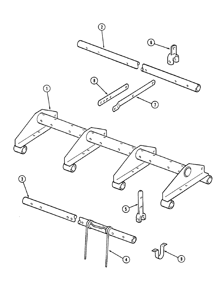 Схема запчастей Case IH 4500 - (9-084) - TOOLING EQUIPMENT, 9 FOOT 9 INCH THROUGH 14 FOOT 9 INCH MULCHERS, 2 BAR 9 FOOT 9 INCH MULCHERS (09) - CHASSIS/ATTACHMENTS