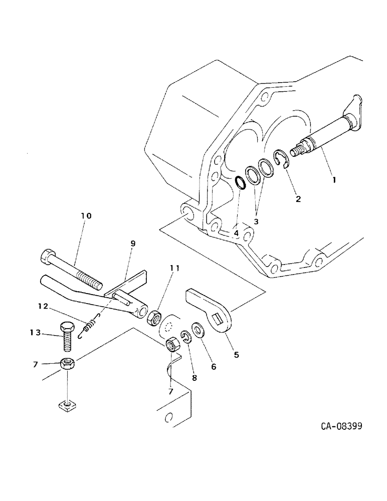 Схема запчастей Case IH 254 - (07-50) - DRIVE TRAIN, DIFFERENTIAL LOCK SHIFTER, 244 AND 254 (04) - Drive Train