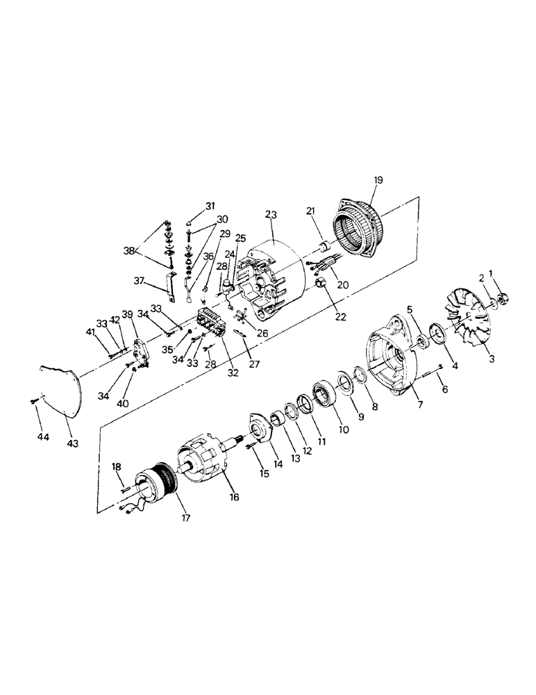 Схема запчастей Case IH PT225 - (02-15) - ALTERNATOR, 3306 ENGINES AFTER 10-1-82 (SN2501) (06) - ELECTRICAL