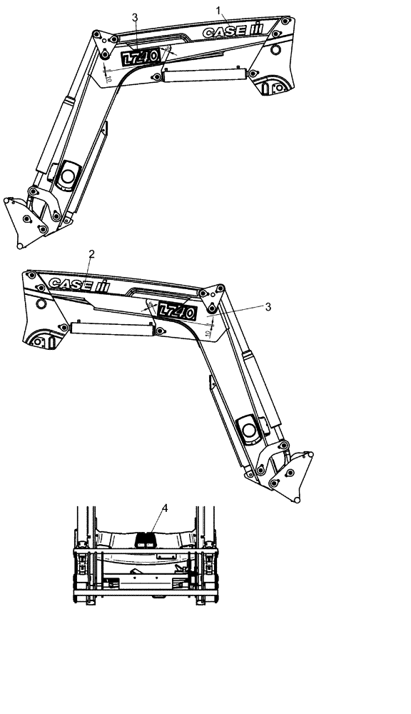 Схема запчастей Case IH L740 - (90.108.AB[11]) - MODEL DECAL - MSL (90) - PLATFORM, CAB, BODYWORK AND DECALS