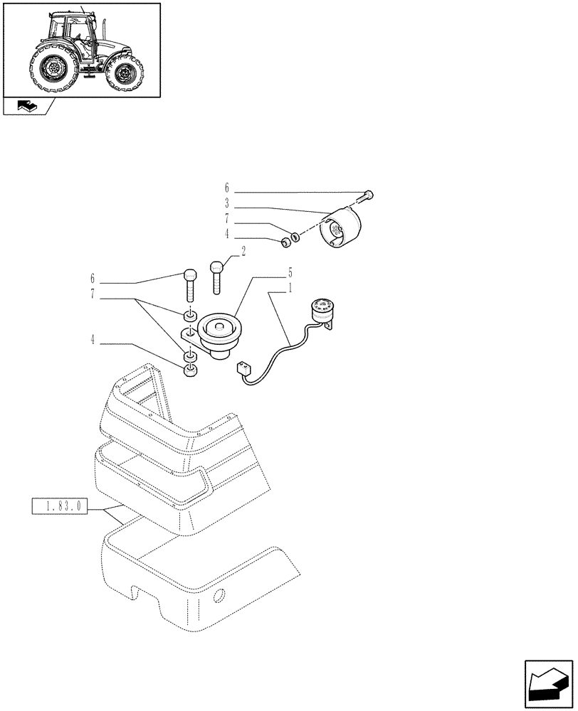 Схема запчастей Case IH FARMALL 90 - (1.75.0[01]) - ELECTRIC CONTROLS (06) - ELECTRICAL SYSTEMS