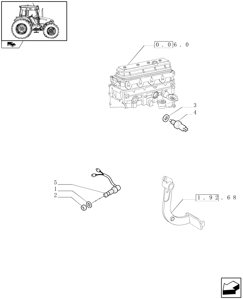 Схема запчастей Case IH FARMALL 90 - (1.75.0[02]) - ELECTRIC CONTROLS (06) - ELECTRICAL SYSTEMS