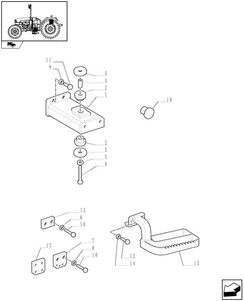 Схема запчастей Case IH FARMALL 75C - (1.87.0/01) - SUPPORTS - L/CAB (08) - SHEET METAL