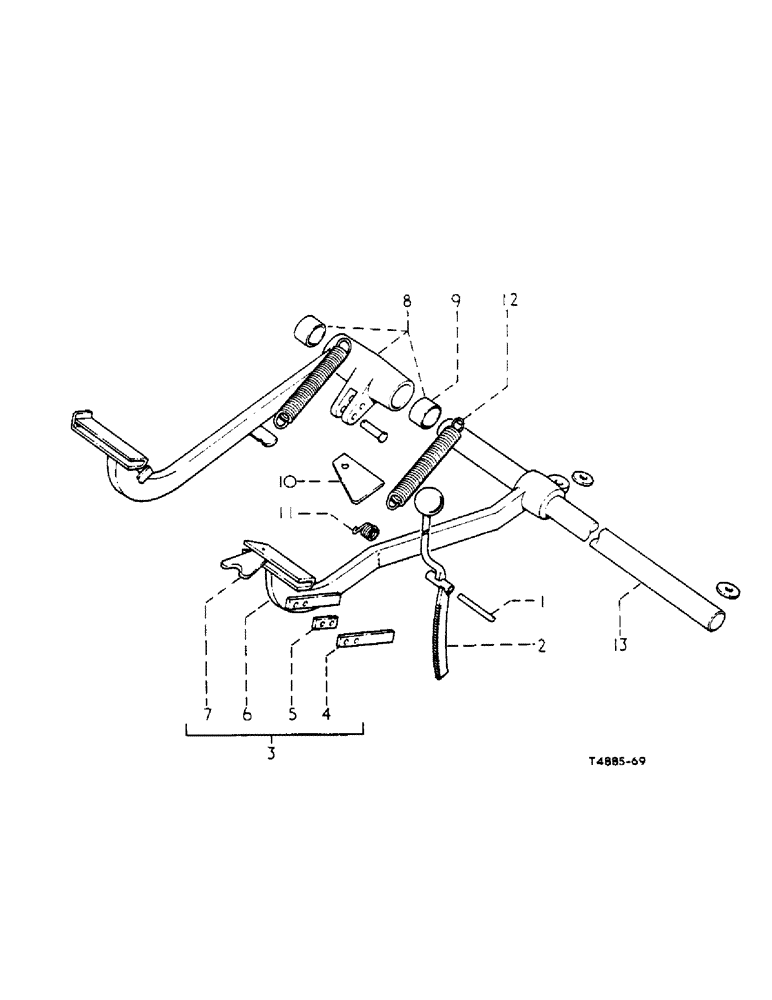 Схема запчастей Case IH 434 - (8-04) - BRAKE PEDALS AND LOCK LEVER - NARROW TREAD (88) - ACCESSORIES