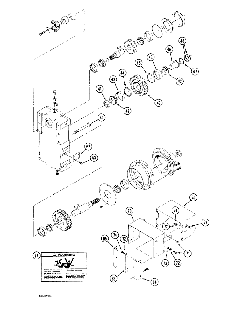 Схема запчастей Case IH 9330 - (6-068) - PTO TRANSFER CASE ASSEMBLY, (CONT) (06) - POWER TRAIN