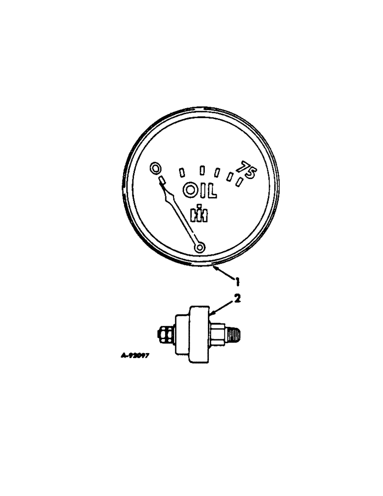Схема запчастей Case IH C-263 - (B-64[A]) - OIL GAUGE AND OIL PRESSURE SWITCH, 403 COMBINES 