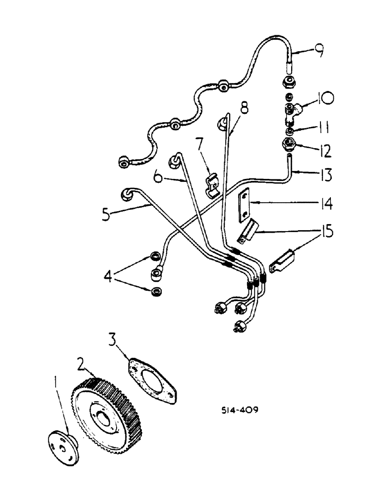 Схема запчастей Case IH 485 - (0G13-2) - FUEL INJECTION PIPES AND PUMP GEAR Power