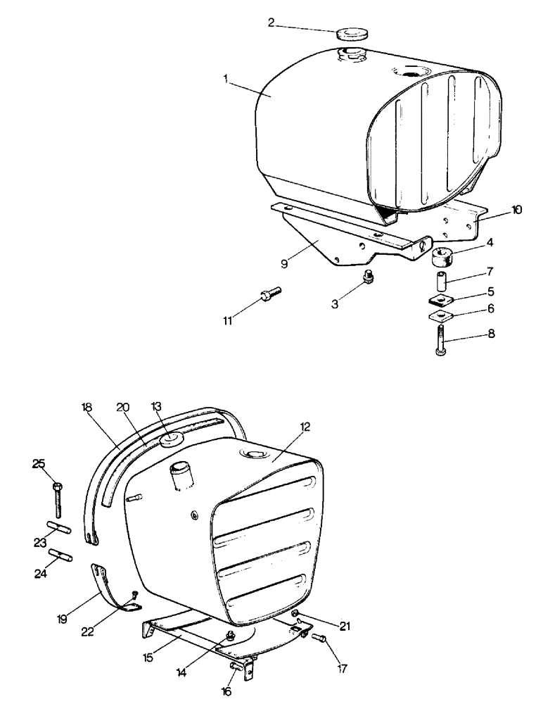 Схема запчастей Case IH 995 - (A13-1) - ENGINE, FUEL TANK AND SUPPORTS (01) - ENGINE