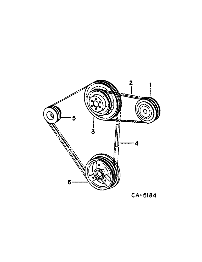Схема запчастей Case IH 1470 - (12-12[1]) - ENGINE BELT DIAGRAM Power