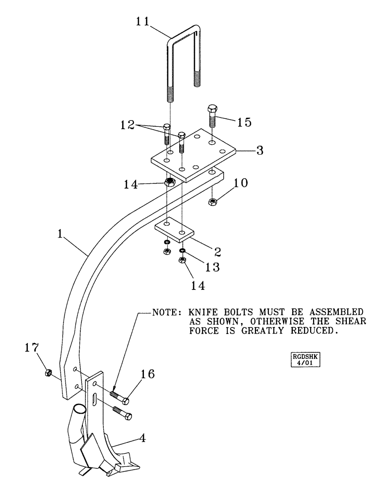 Схема запчастей Case IH 5310 - (75.200.03) - RIGID SHANK (09) - CHASSIS/ATTACHMENTS