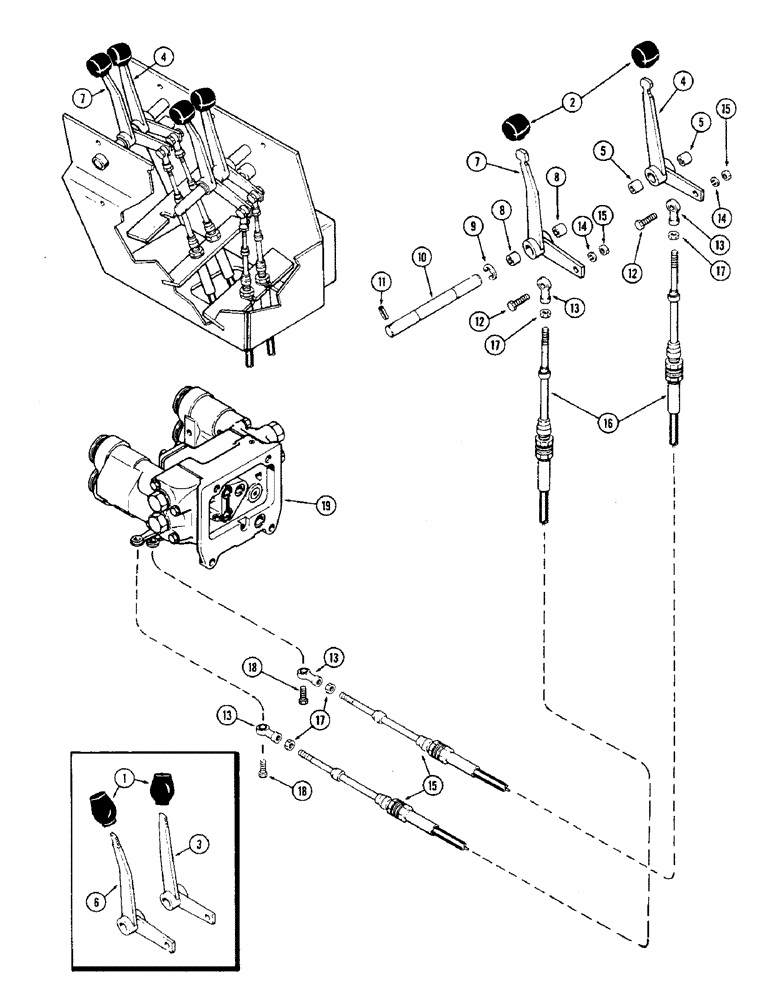 Схема запчастей Case IH 2470 - (326) - SINGLE DUAL REMOTE HYDRAULICS CONTROLS (08) - HYDRAULICS