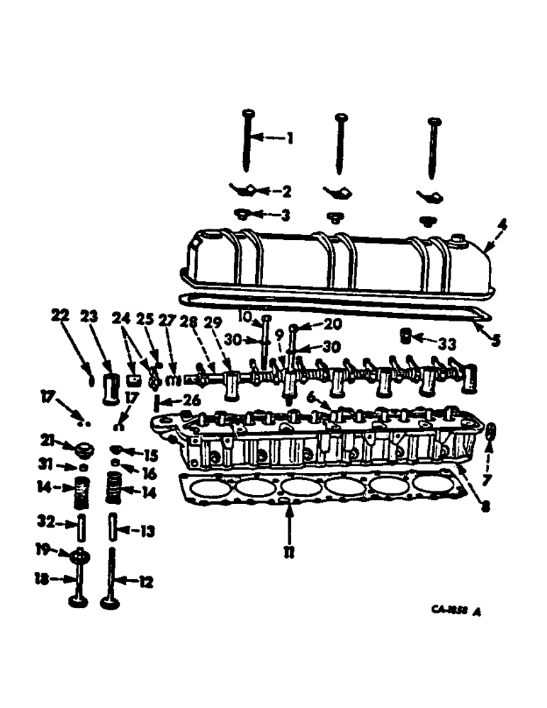 Схема запчастей Case IH C-221 - (A-11) - CYLINDER HEAD AND RELATED PARTS 