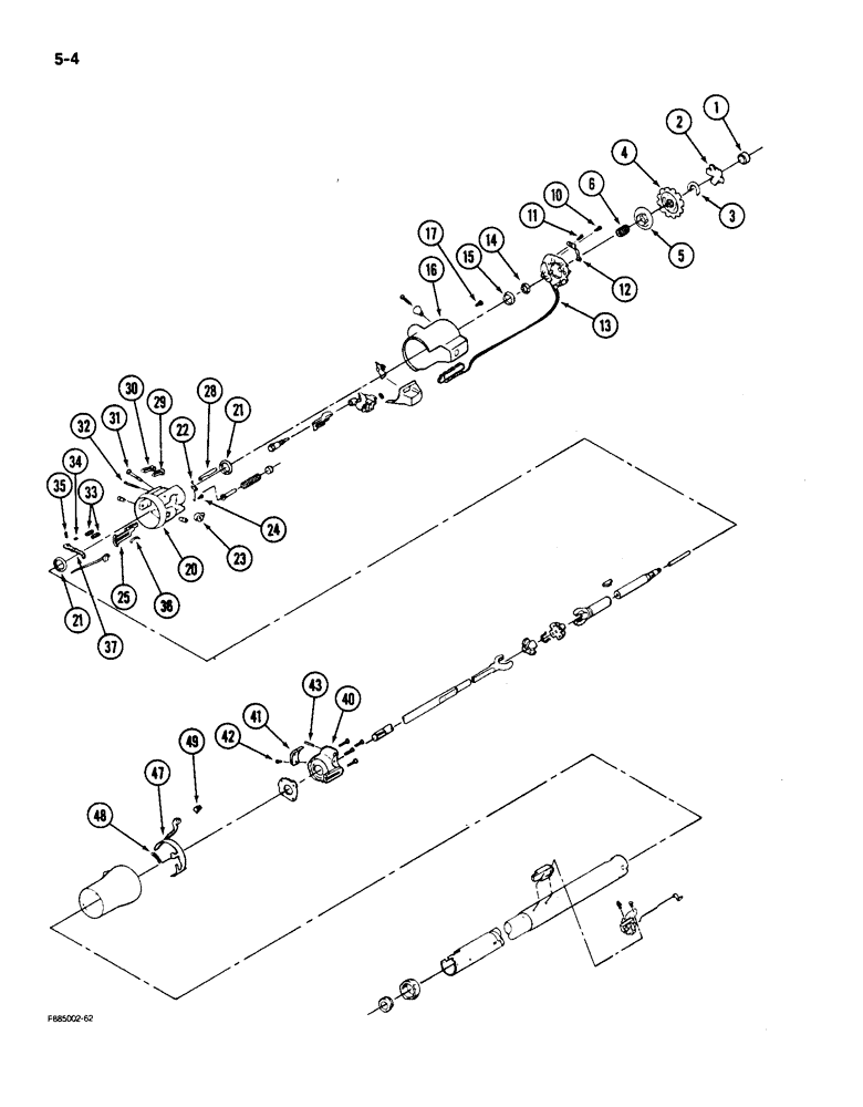 Схема запчастей Case IH 9150 - (5-04) - STEERING COLUMN ASSEMBLY (05) - STEERING
