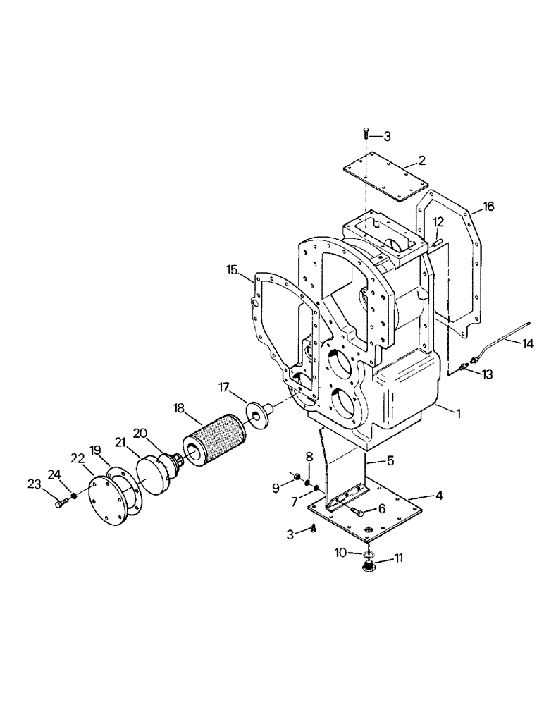 Схема запчастей Case IH KR-1280 - (04-32) - DROP BOX HOUSING AND LUBE FILTER (04) - Drive Train