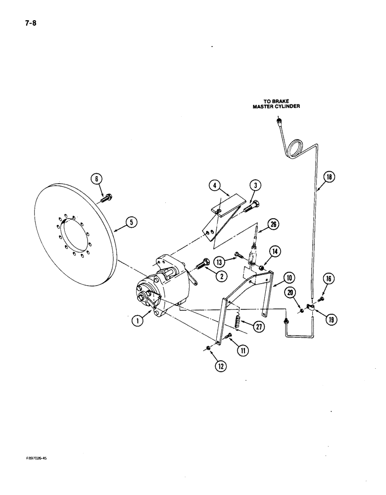 Схема запчастей Case IH 9150 - (7-08) - BRAKE SYSTEM, K592 AXLE (07) - BRAKES