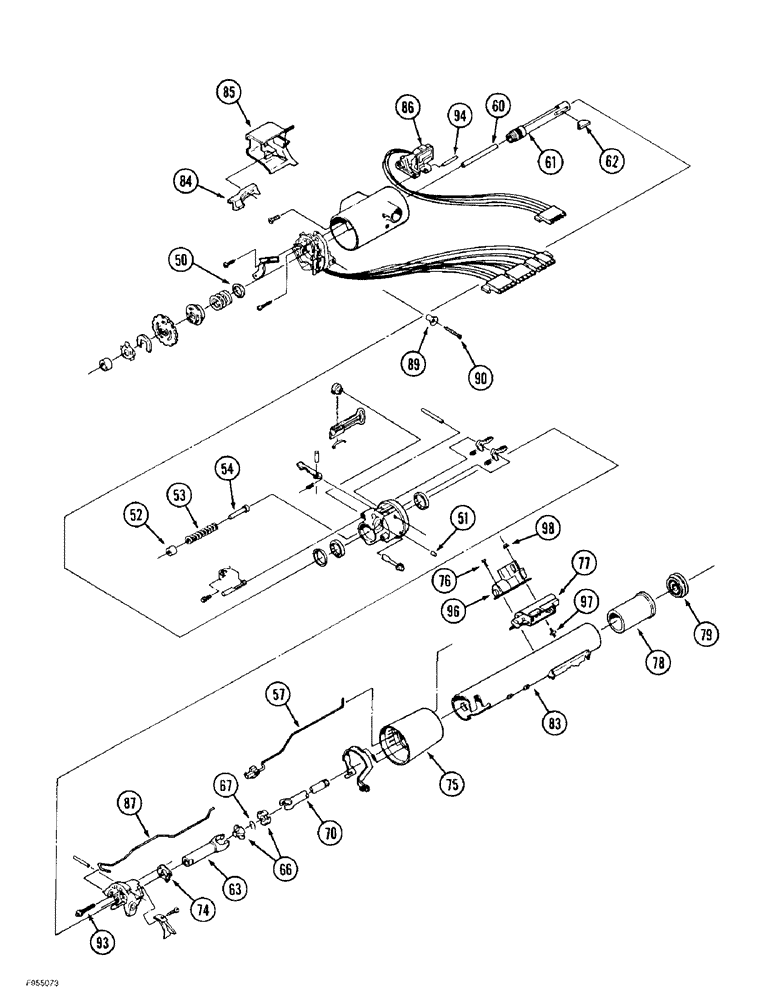 Схема запчастей Case IH 9370 QUADTRAC - (5-008) - STEERING COLUMN ASSEMBLY (CONTD) (05) - STEERING