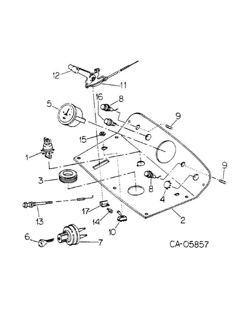 Схема запчастей Case IH 184 - (11-03) - INSTRUMENTS, INSTRUMENT PANEL, 184 TRACTOR Instruments