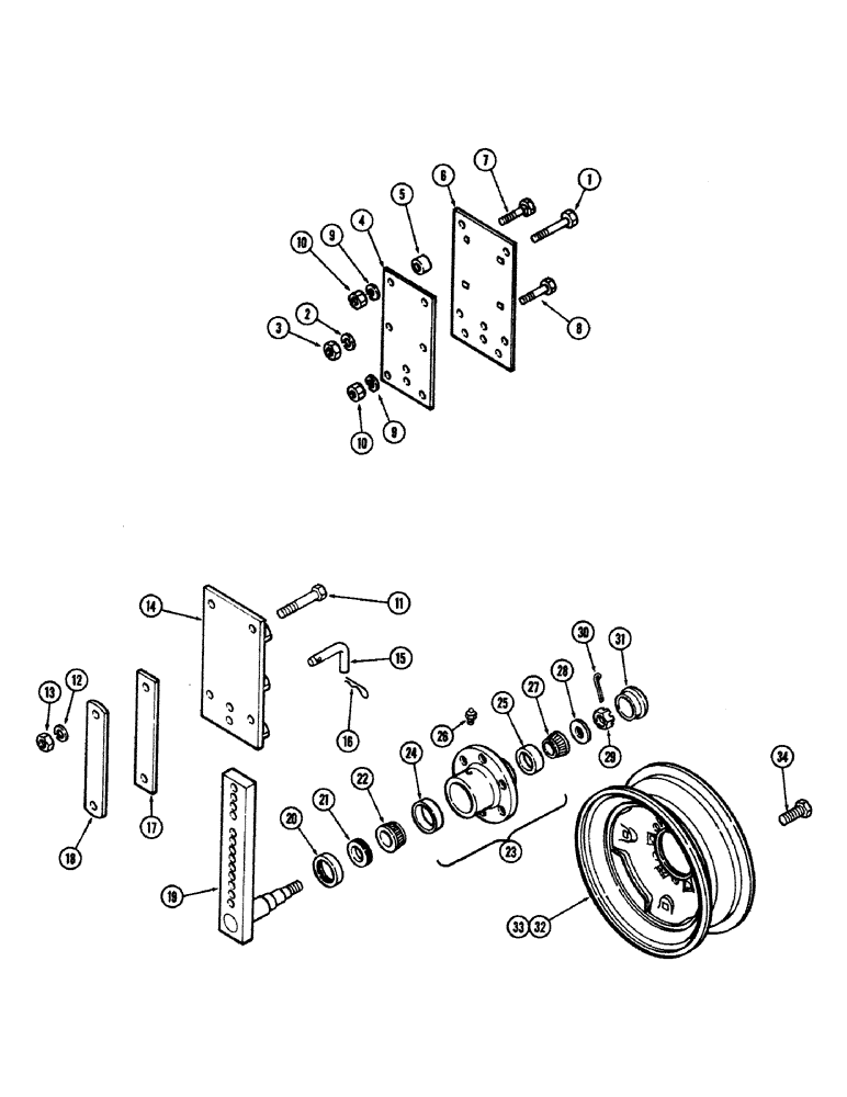 Схема запчастей Case IH 400-SERIES - (58) - GAUGE WHEEL 