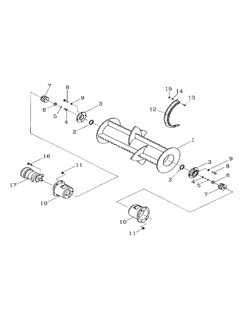 Схема запчастей Case IH 7700 - (A05-02) - FINNED ROLLER Mainframe & Functioning Components