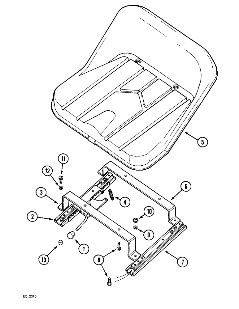 Схема запчастей Case IH 3230 - (9-084) - STATIC SEAT, TRACTOR WITHOUT CAB (09) - CHASSIS/ATTACHMENTS
