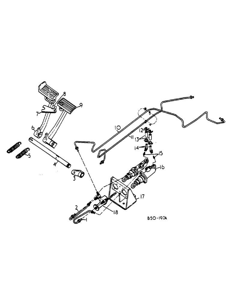 Схема запчастей Case IH 485 - (00B01) - BRAKE CYLINDERS AND CONNECTIONS, 4757 & UP, 248/636 & UP (5.1) - BRAKES