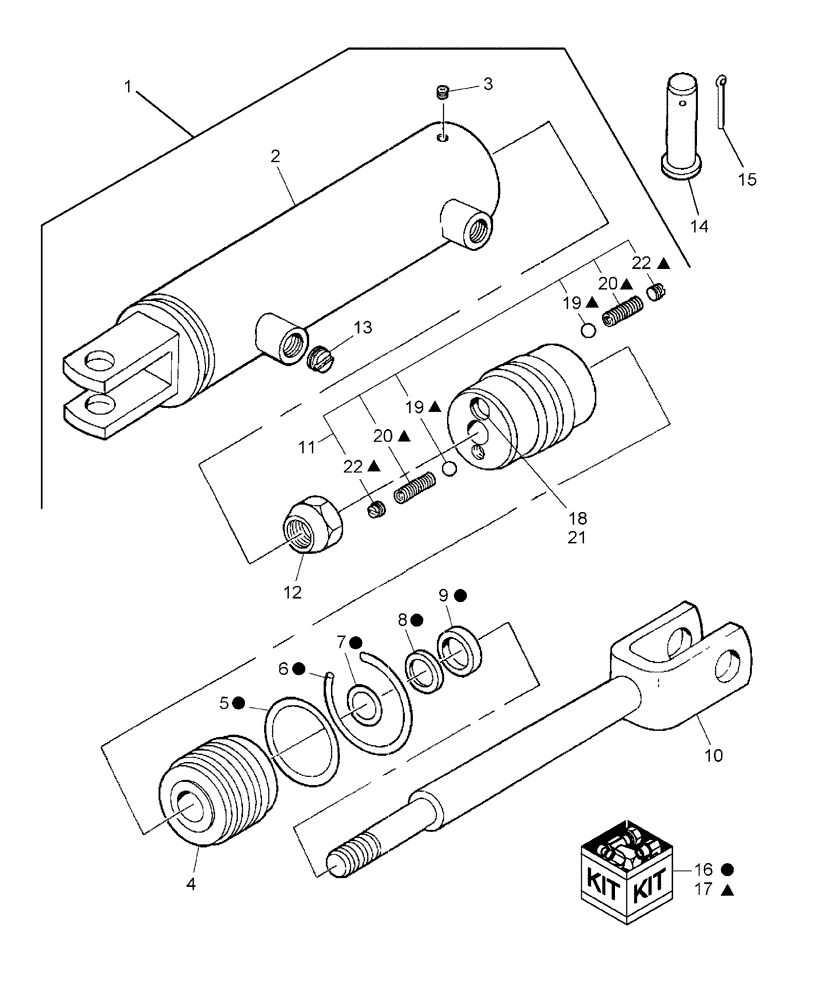 Схема запчастей Case IH SBX530 - (060[1]) - HYDRAULIC CYLINDER, 86630100 (35) - HYDRAULIC SYSTEMS