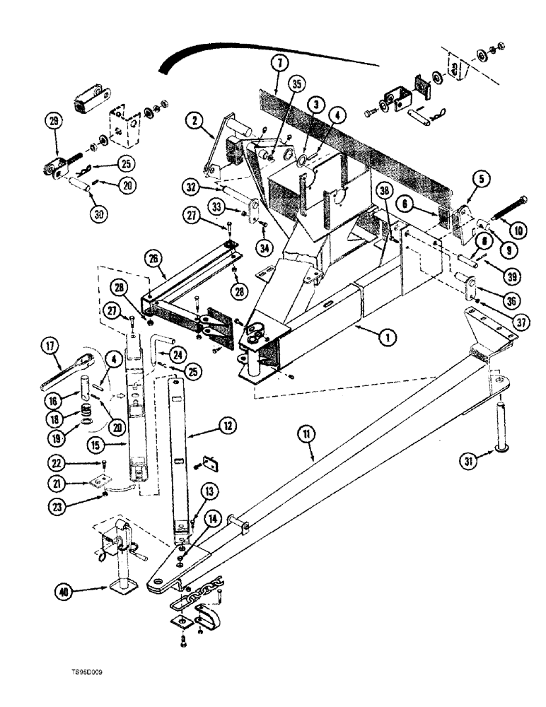 Схема запчастей Case IH 730 - (9-10) - HITCH GROUP (09) - CHASSIS