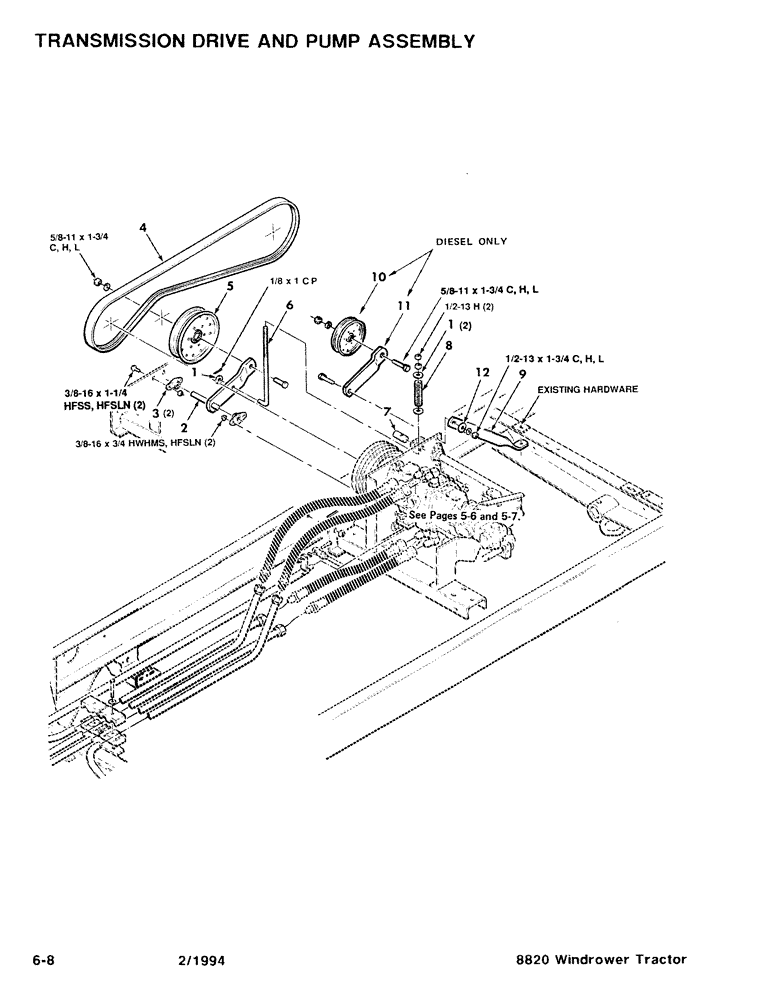 Схема запчастей Case IH 8820 - (6-08) - TRANSMISSION DRIVE AND PUMP ASSEMBLY (06) - POWER TRAIN