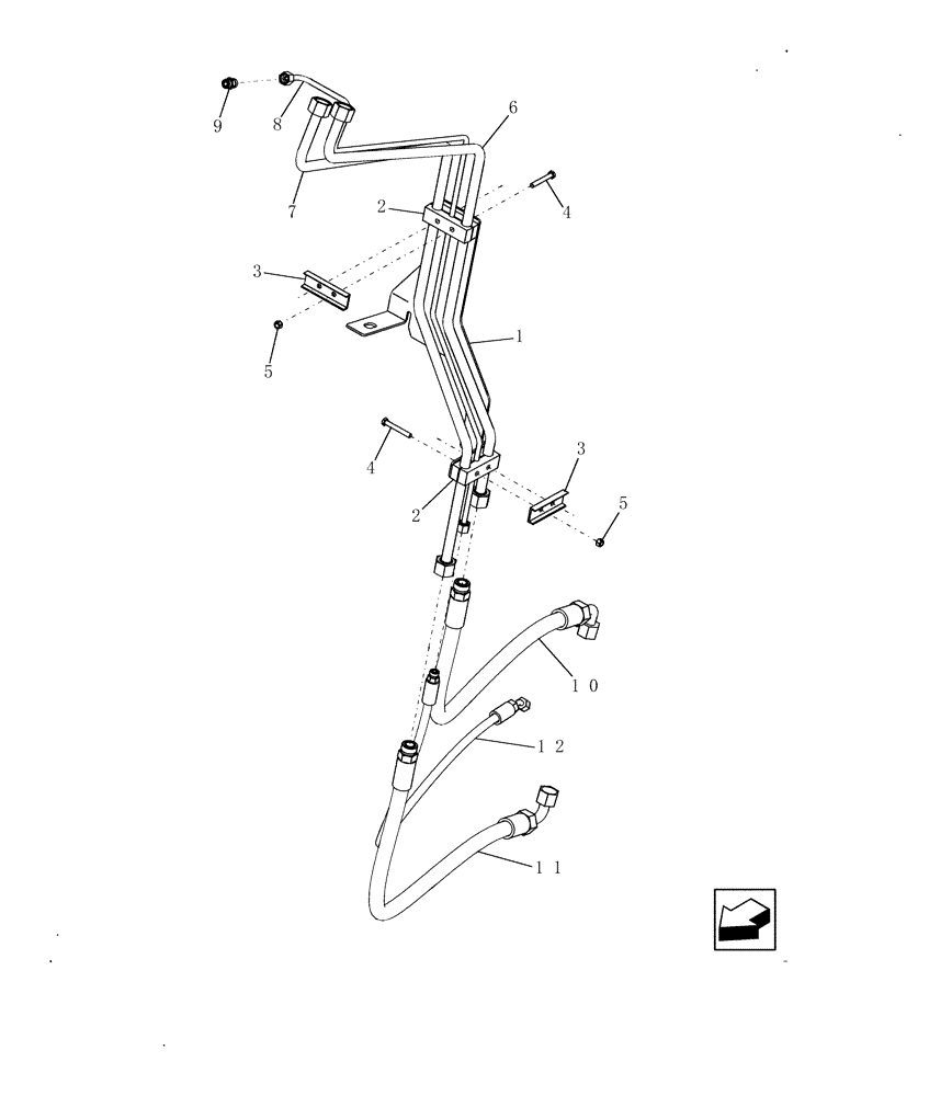 Схема запчастей Case IH 9010 - (35.910.02[01]) - HYDRAULIC LINES - CLEANING FAN DRIVE - 7010/8010 (35) - HYDRAULIC SYSTEMS