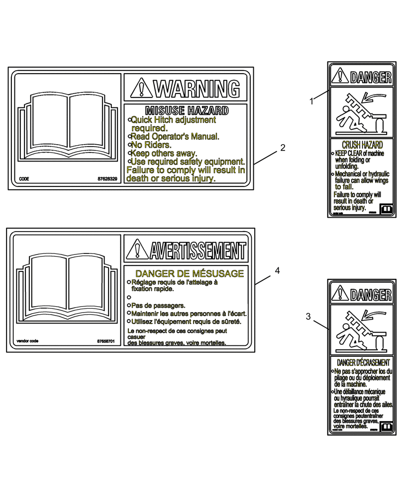 Схема запчастей Case IH 1220 - (90.108.04) - DECALS / TOOLS (90) - PLATFORM, CAB, BODYWORK AND DECALS