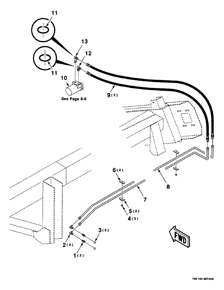 Схема запчастей Case IH 8820 - (8-04) - HYDRAULIC ASSEMBLY, REEL DRIVE, 21 FOOT ONLY (35) - HYDRAULIC SYSTEMS
