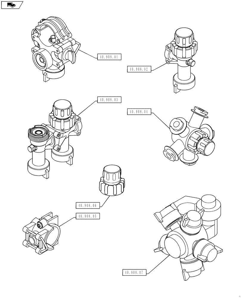 Схема запчастей Case IH 4430 - (40.000.00[03]) - SECTION INDEX - PLUMBING (40 ) - PLUMBING