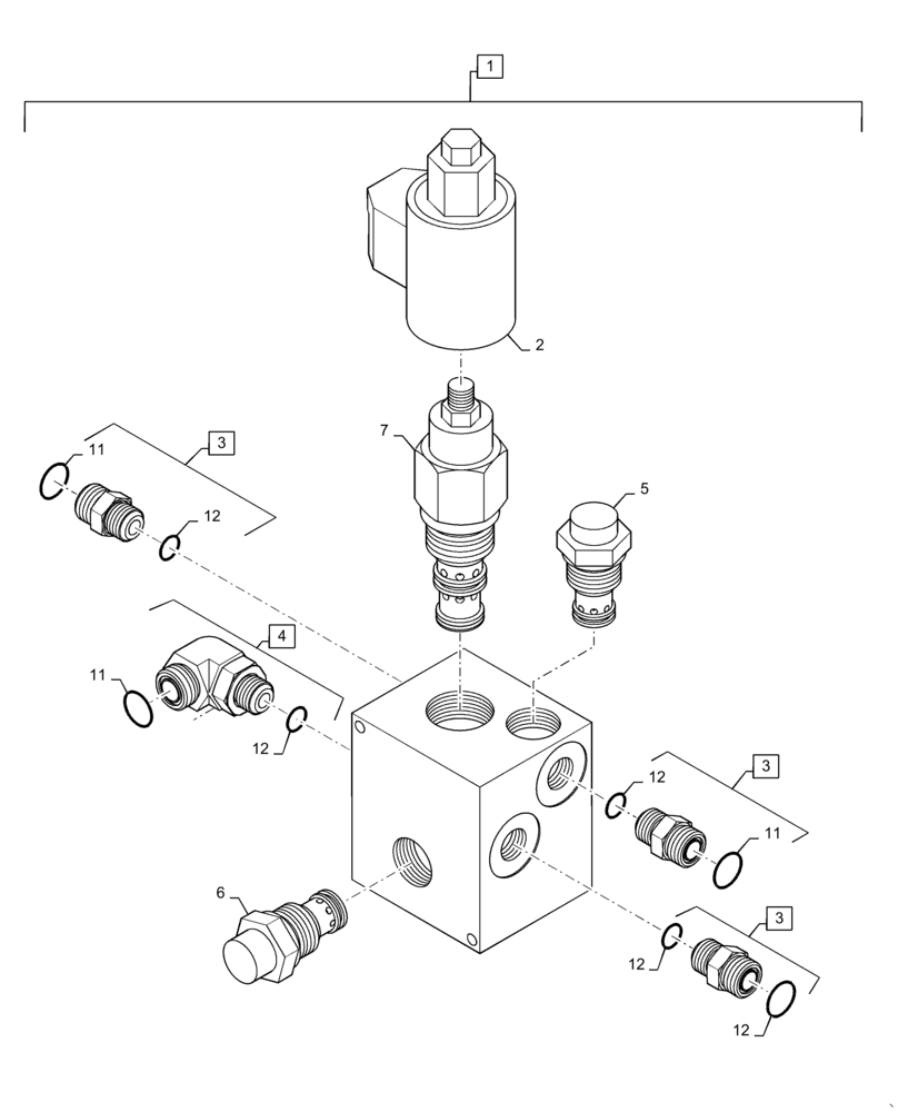 Схема запчастей Case IH PATRIOT 3240 - (35.911.AM[03]) - PRODUCT CONTROL VALVE (35) - HYDRAULIC SYSTEMS