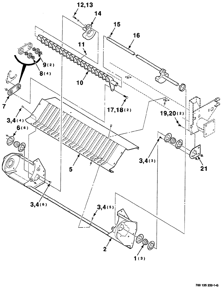 Схема запчастей Case IH RS561A - (2-026) - STUFFER FRAME, AND SUPPORT ASSEMBLIES Driveline