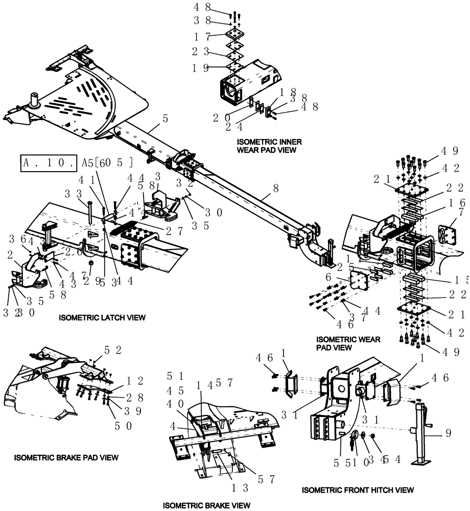 Схема запчастей Case IH 1200PT - (F.10.G[25]) - 24 ROW TWO STAGE MECHANICAL CARRIER FRAME HITCH ASSEMBLY F - Frame Positioning