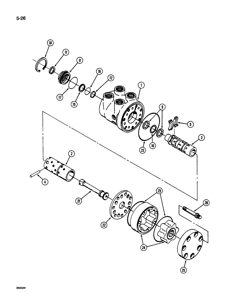 Схема запчастей Case IH 9250 - (5-026) - STEERING CONTROL VALVE, 9250 TRACTOR (05) - STEERING
